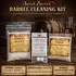 Swish Barrel Cleaning Kit with barrel kleen, neutralizing acid and sterilizing tablets for cleaning and maintaining small oak barrels used for whiskey and wine aging